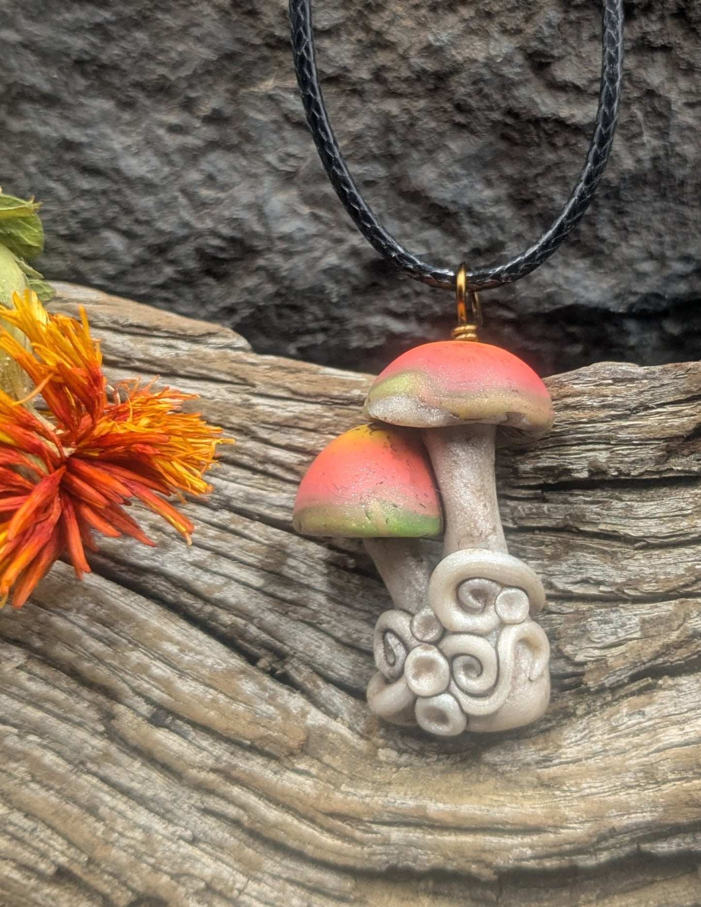 Double Mushroom Pendant